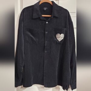 Forever 21 Black Casual Button Down Shirt